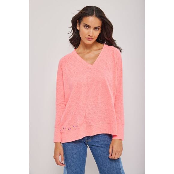 Lisa Todd Beach Tee in Think Pink Large L NEW NWT NEON - Picture 2 of 5